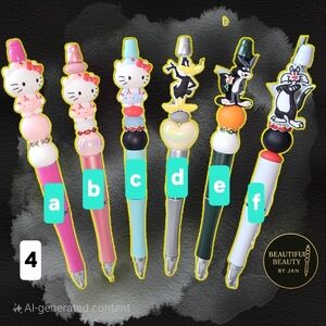 Hello Kitty and Looney Tunes Character Pens Set